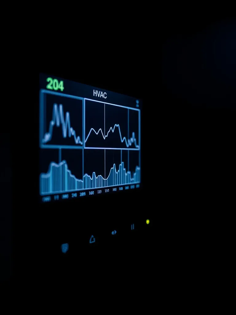 Close up of a digital controller screen showing temperature